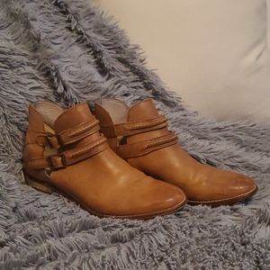 Free People - Leather Ankle Booties, Size 38